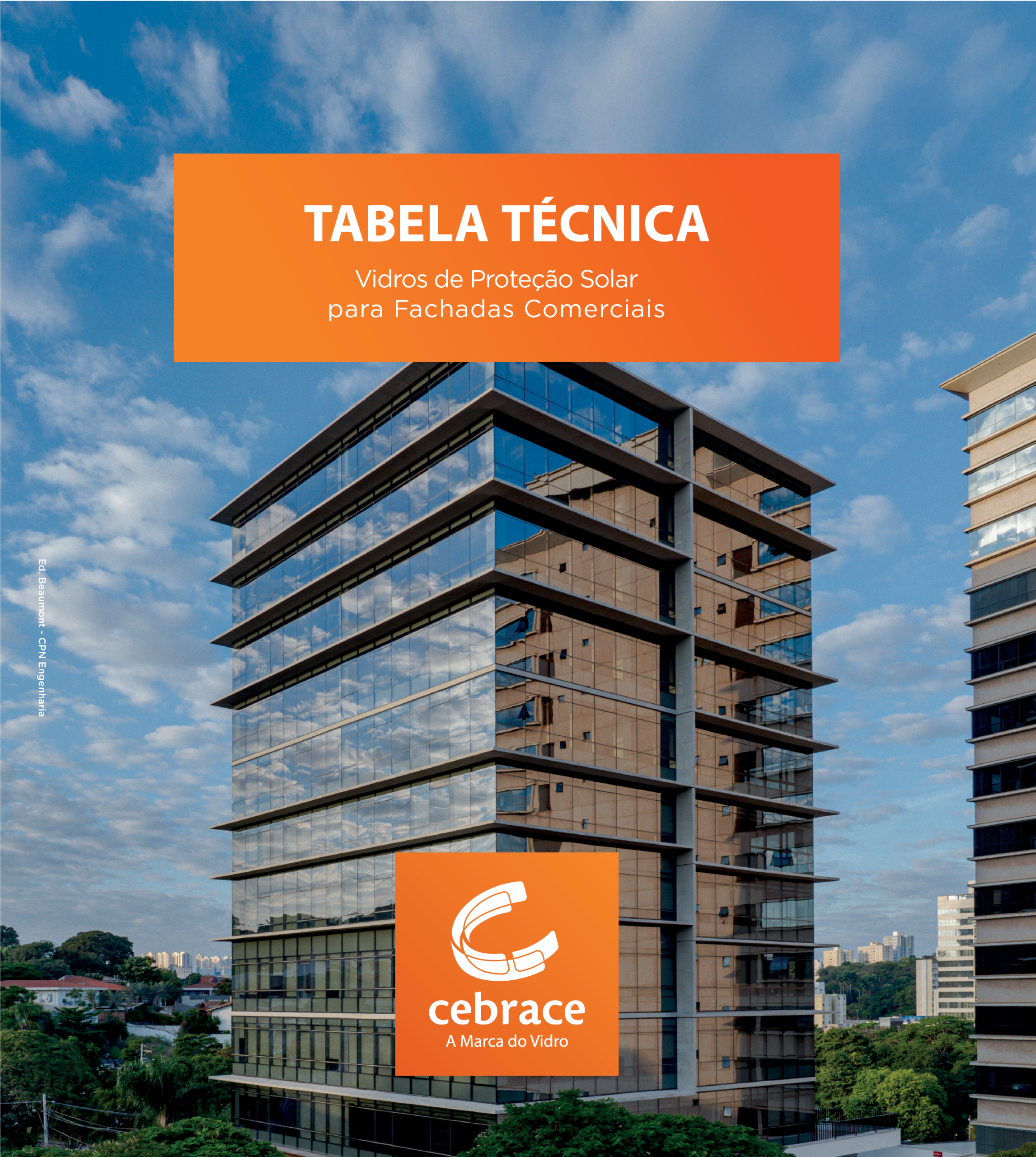 imagem: Tabela Técnica - Vidros de Proteção Solar para Fachadas Comerciais